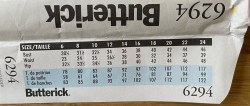 6294 butt chart